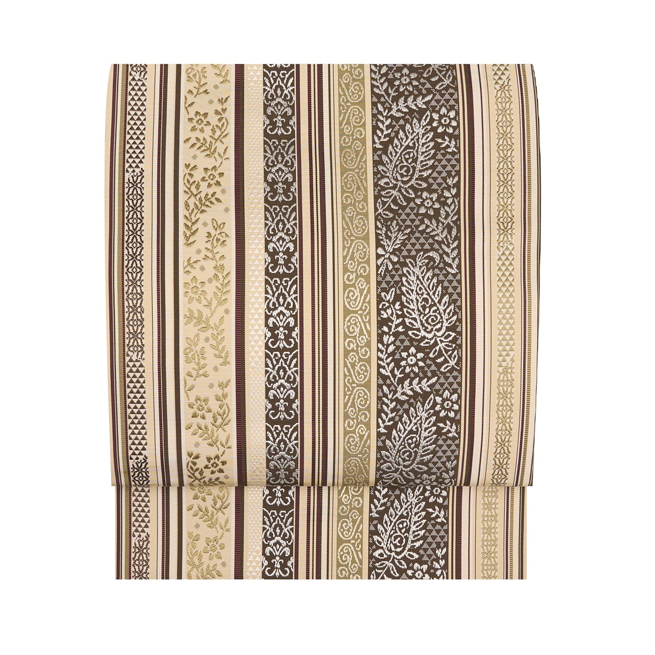 福絖織物 「瑞峰間道」 草木染 本場筑前博多織八寸名古屋帯【未着用品