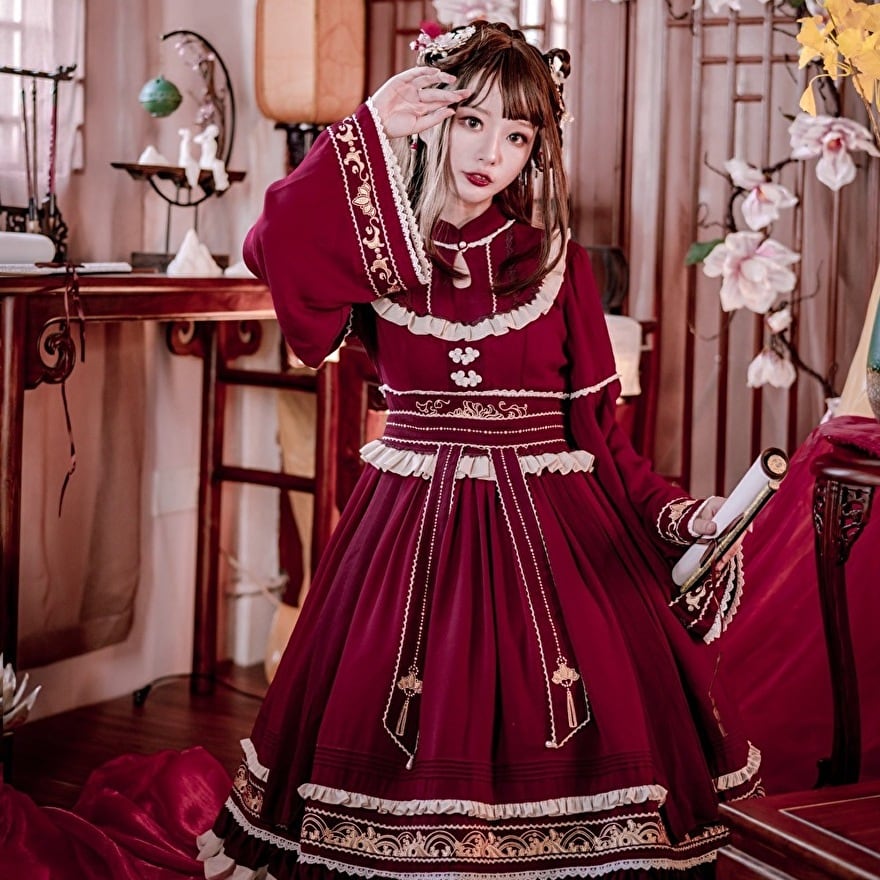 SEASONZ サブカル系 ロリータ 華ロリ ワンピース チャイナ服 中華服