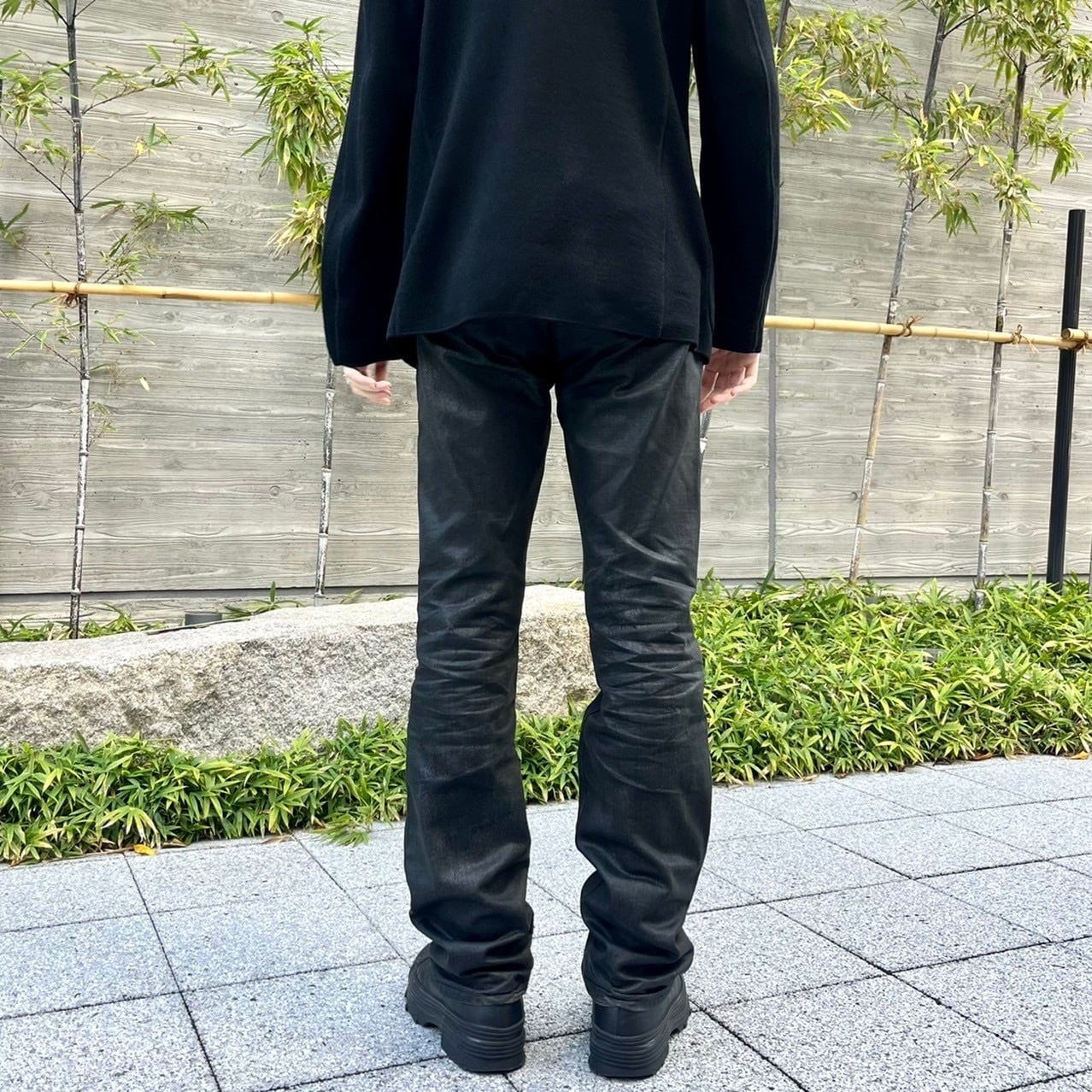 07SS Dior HOMME Coating Black Denim Pants | VOLAR