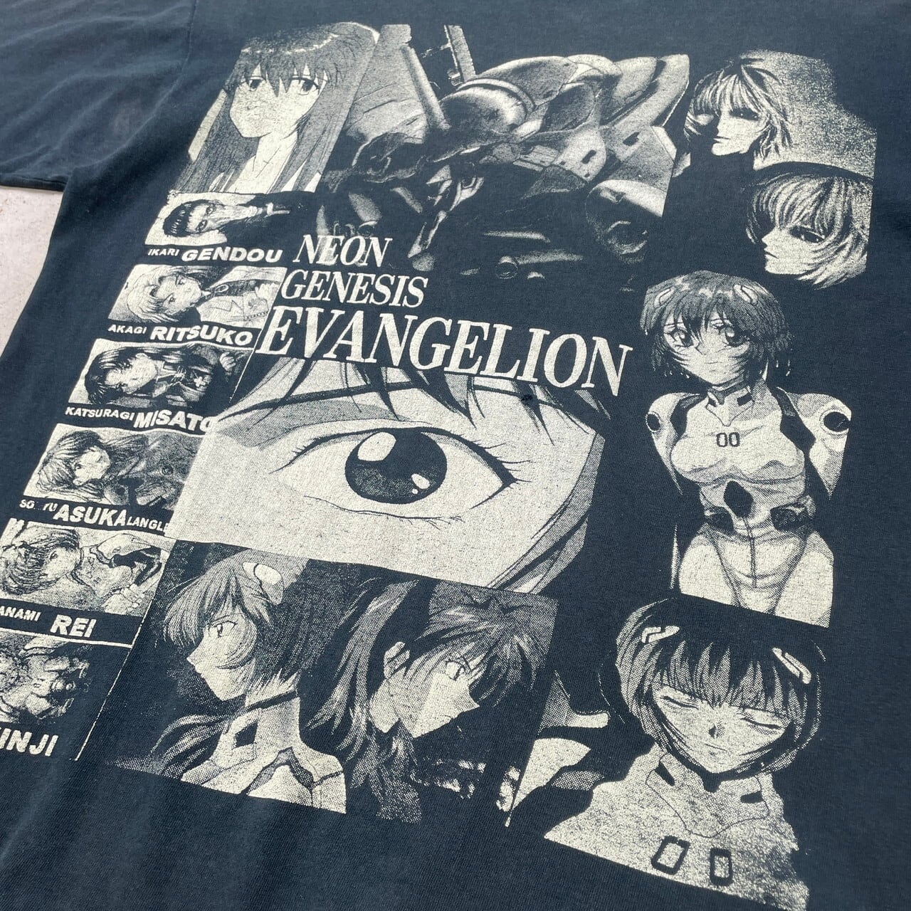 00年代 新世紀エヴァンゲリオン キャラクタープリントTシャツ メンズ