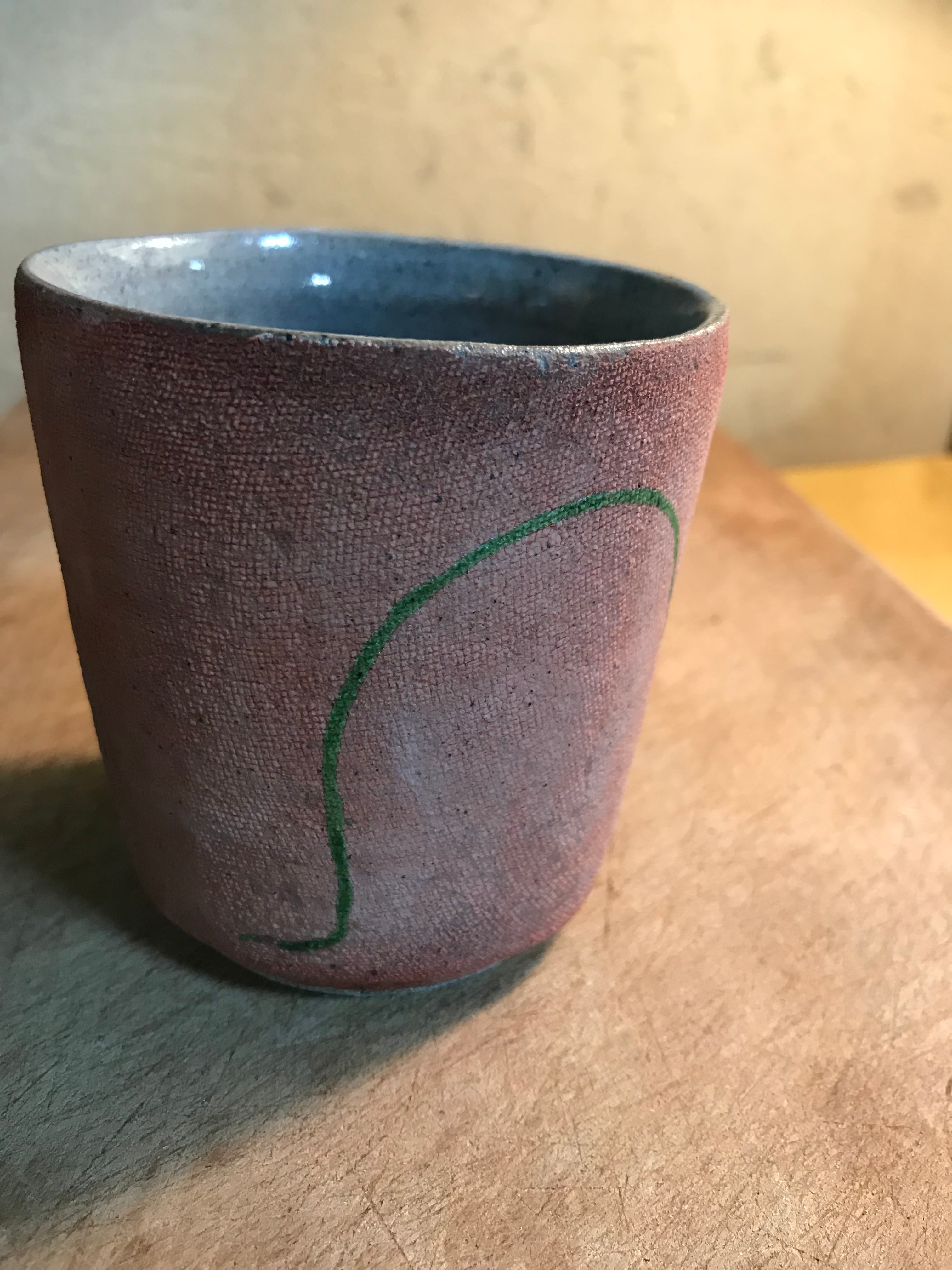 益子焼 岡田謙三 色絵湯呑 共箱付 | 鎌倉梶原陶苑