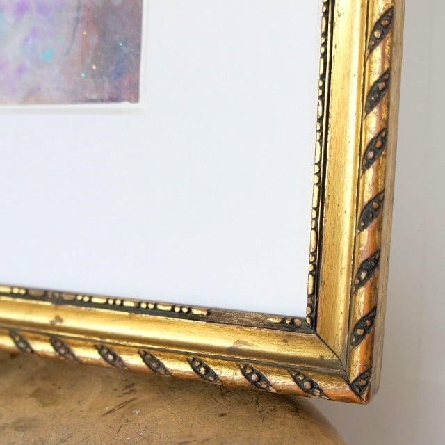 フクロウ」 古い紙にアクリル ・ペン* 現代アート作品 イラスト