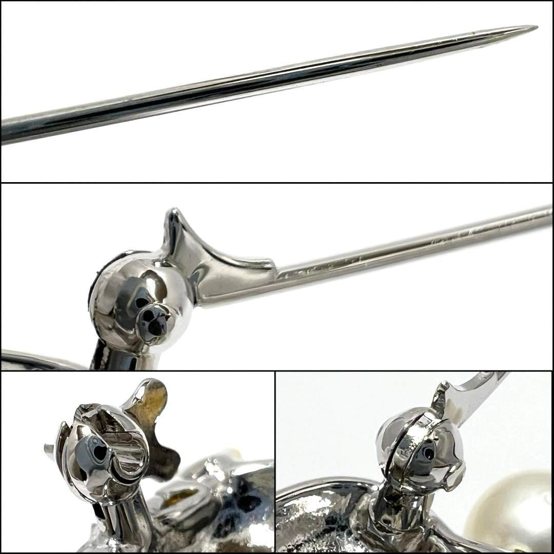 希少】ミキモト ブローチ コサージュ パール シルバー ペンギン