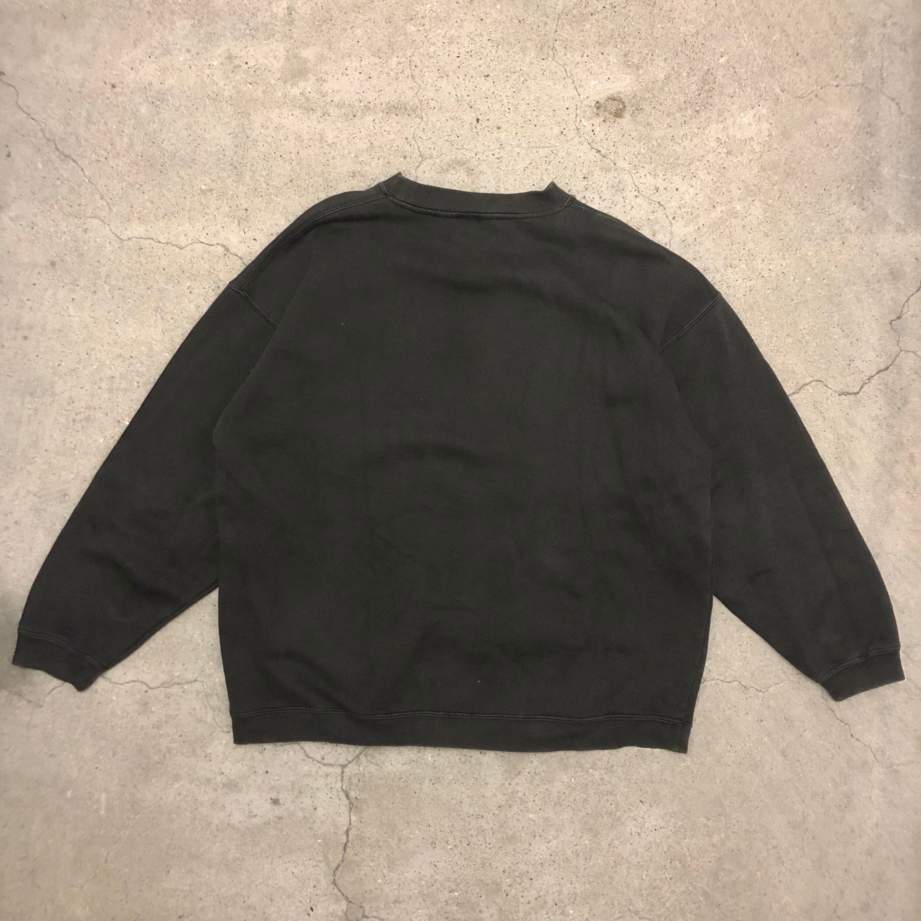 90～00s OLD STUSSY/Logo Sweat/紺タグ/L/China製/ロゴ刺繍スウェット