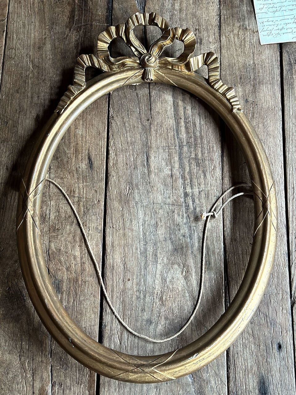 オーバルフレーム 額縁 リボン装飾 | Brocante de La Cocotte