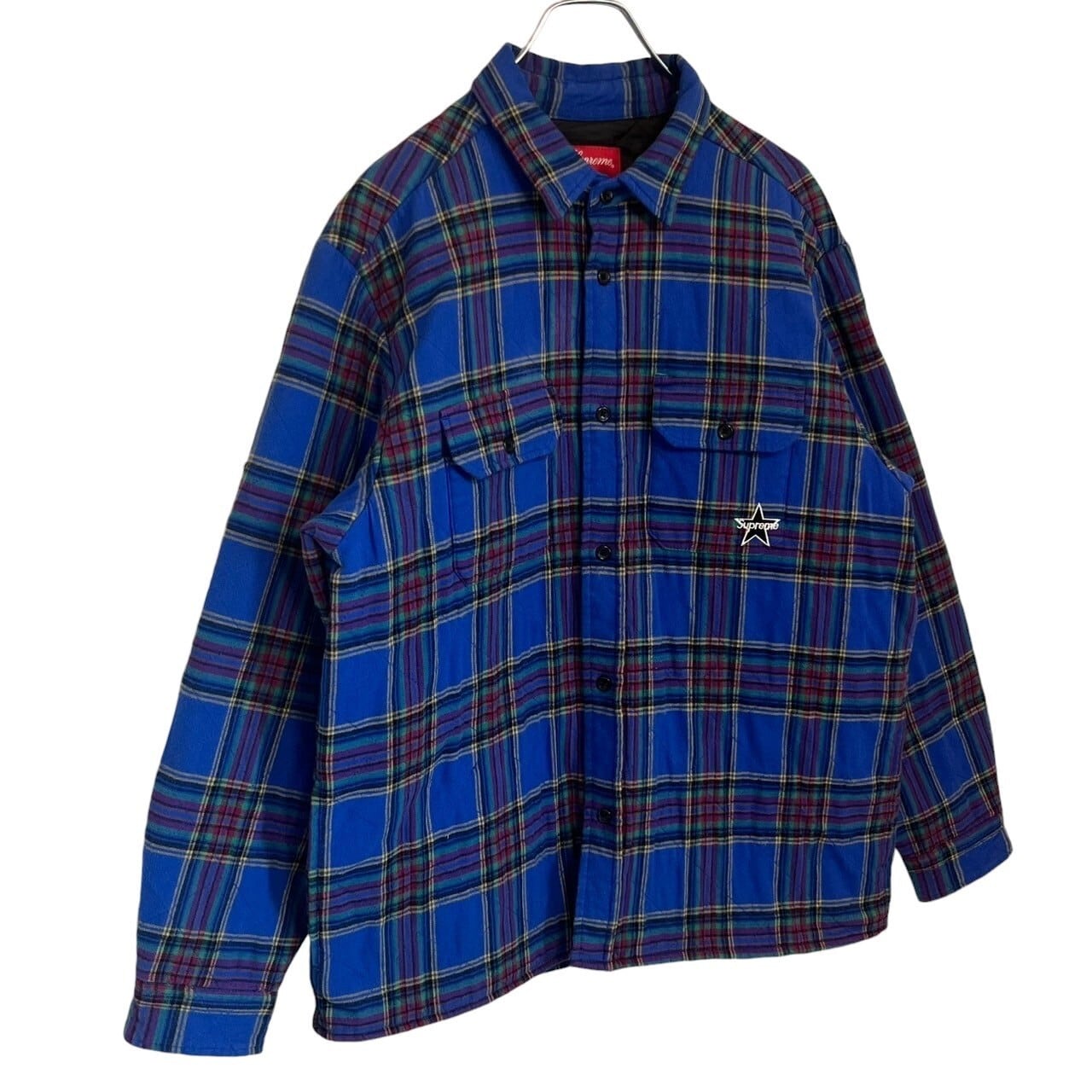 supreme シュプリーム チェックブルゾン 刺繍ロゴ ワンポイントロゴ