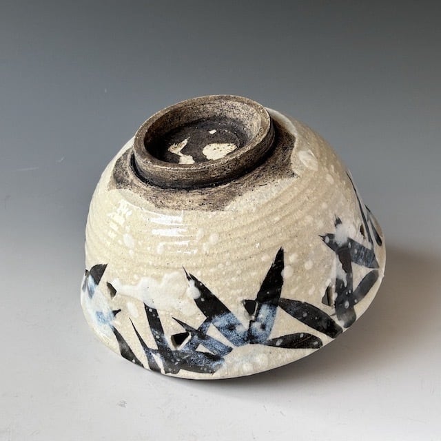 茶道具 乾山写 雪笹 菓子鉢 浅見安兵衛 共箱 大正 昭和 陶芸 京焼