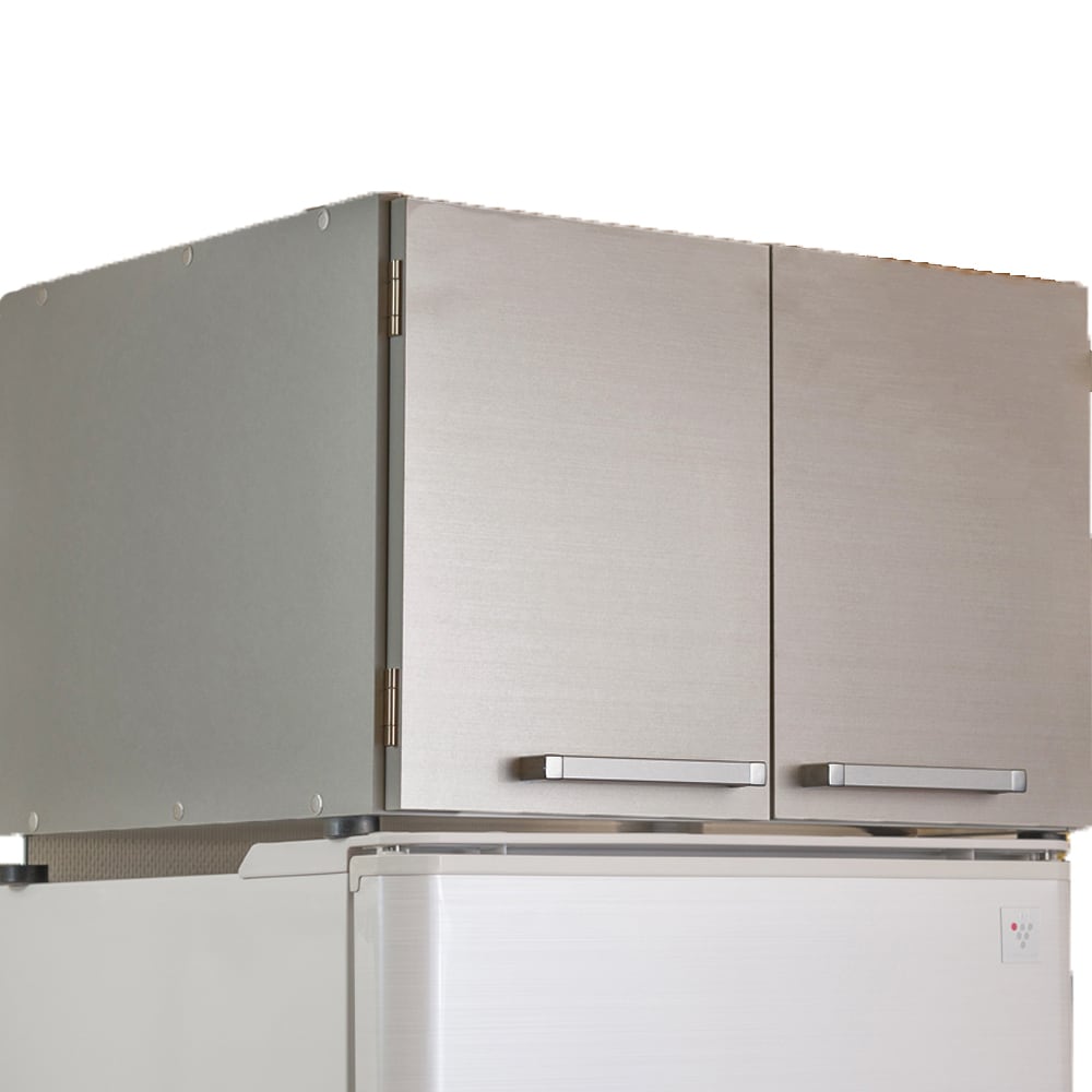 冷蔵庫上収納ラック シルバー 幅63cm 奥行55cm 高さ45.5cm | cocohouse