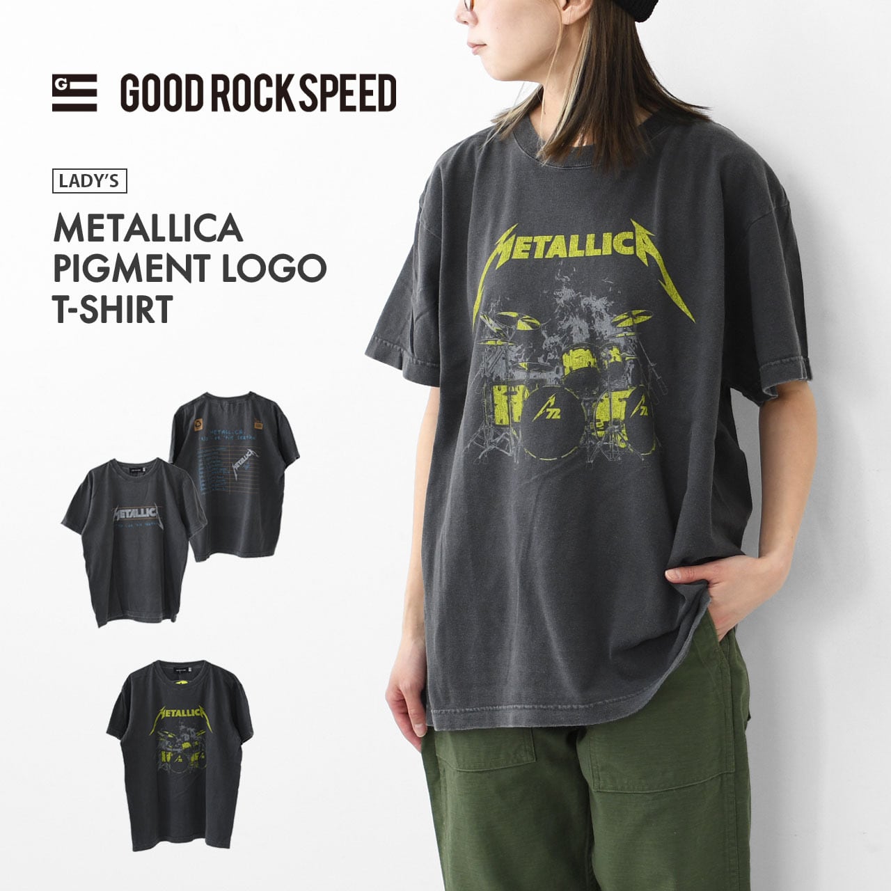 GOOD ROCK SPEED [グッドロックスピード] METALLICA PIGMENT LOGO T