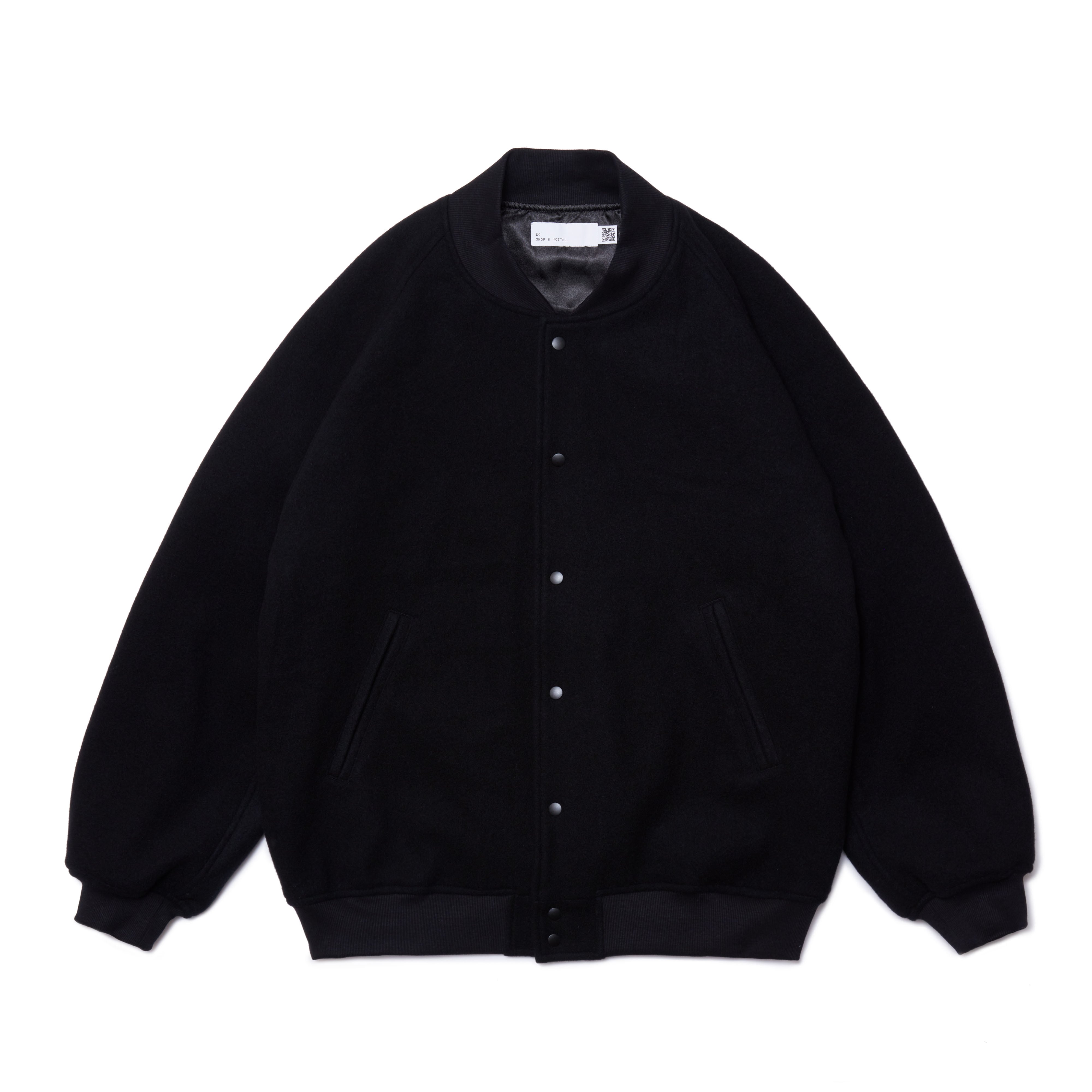 SO ORIGINAL WOOL VARSITY JACKET (BLACK) | SO SHOP & HOSTEL NAKAMEGURO