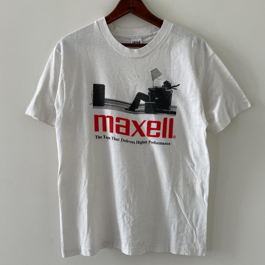 XZ280 90s Tシャツ プロモ 企業 広告 マクセル maxell 古着