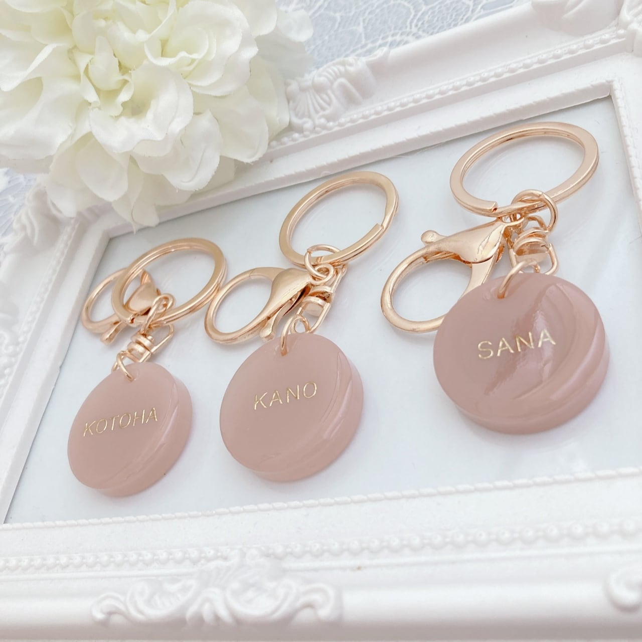 Lunaページ Man名入れチャーム レジンキーホルダー5点 Lunaページ Man