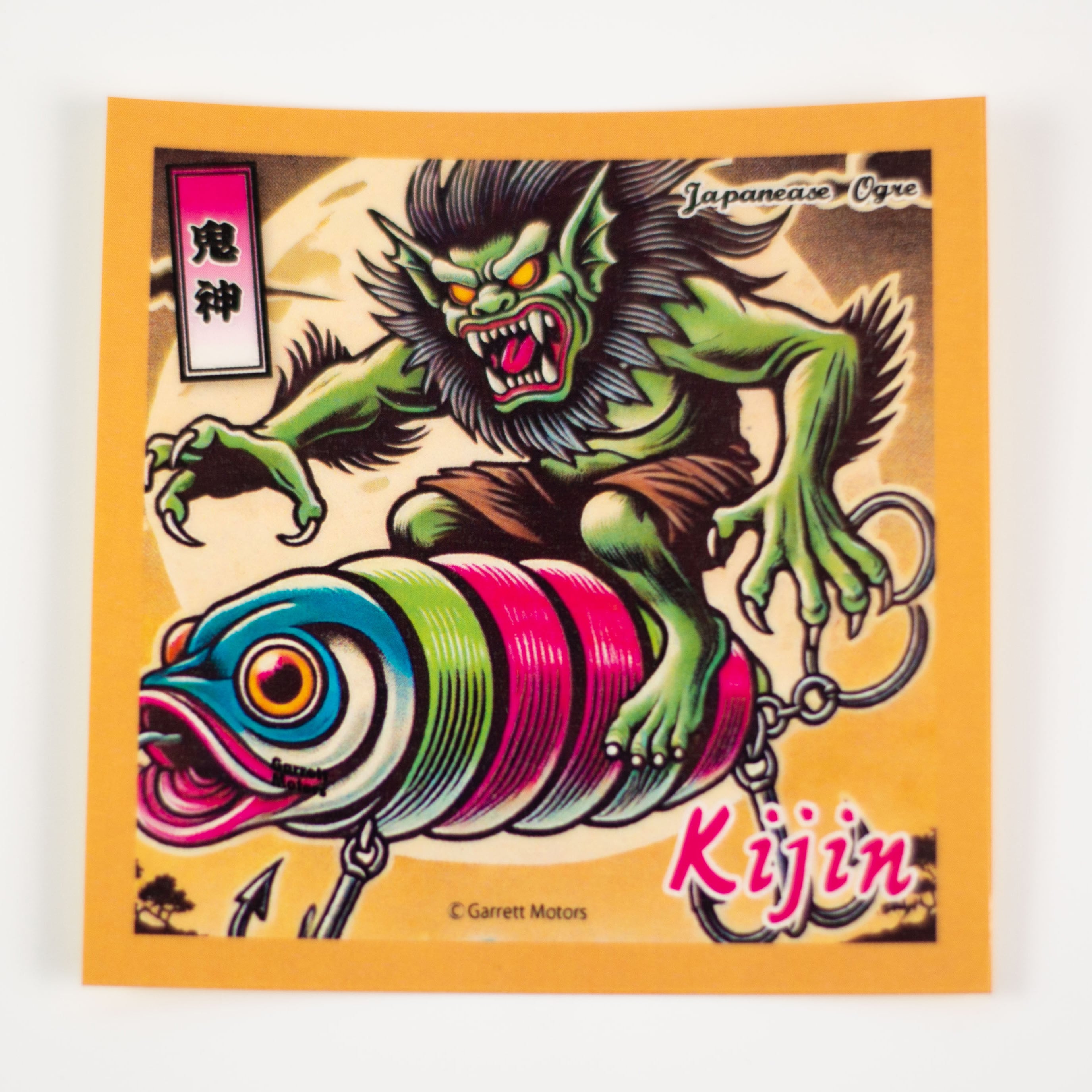 ステッカー アウトドア 防水 人物｜KIJIN FISHER 魚 | Garrett Motors