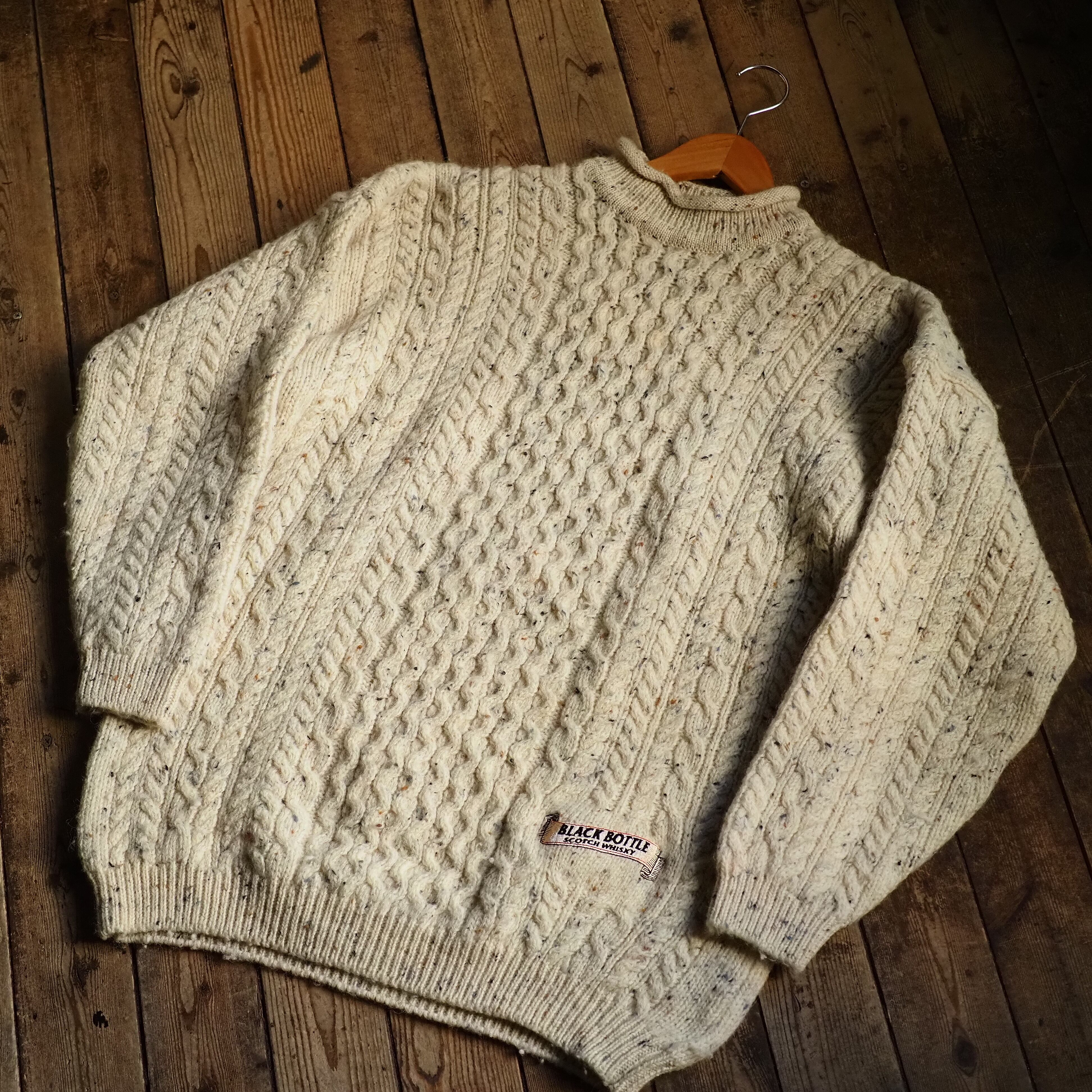 スコットランド製 UK Old Fisherman Knit フィッシャーマン ニット