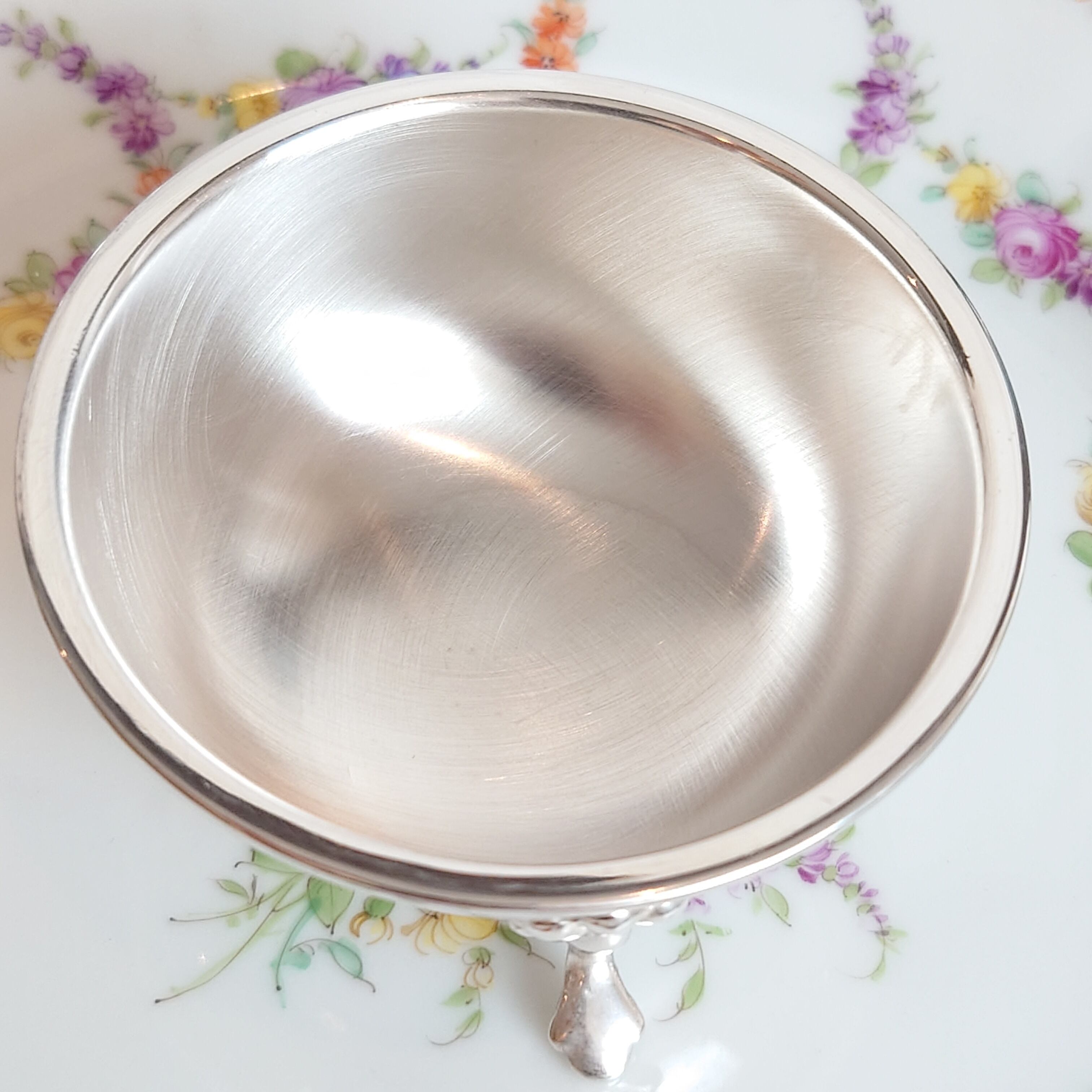 イギリス製純銀ティーストレーナー ホールマークあり 約172g イギリス