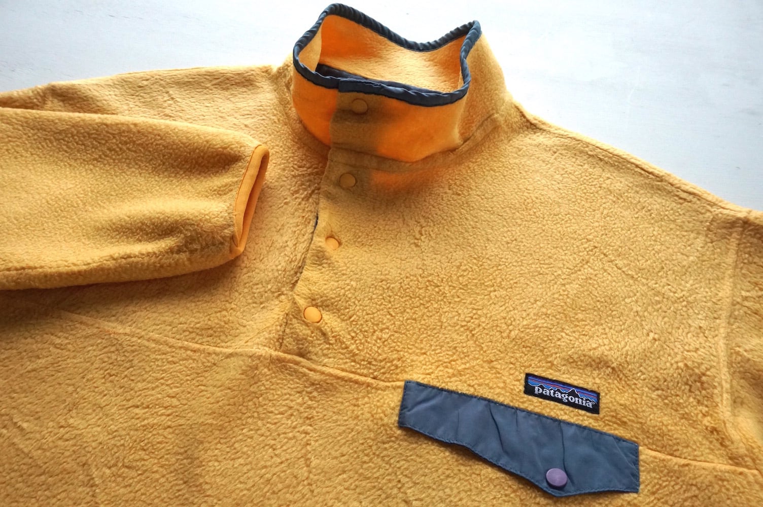 97 USA製 [patagonia] シンチラ・スナップT・プルオーバー バター