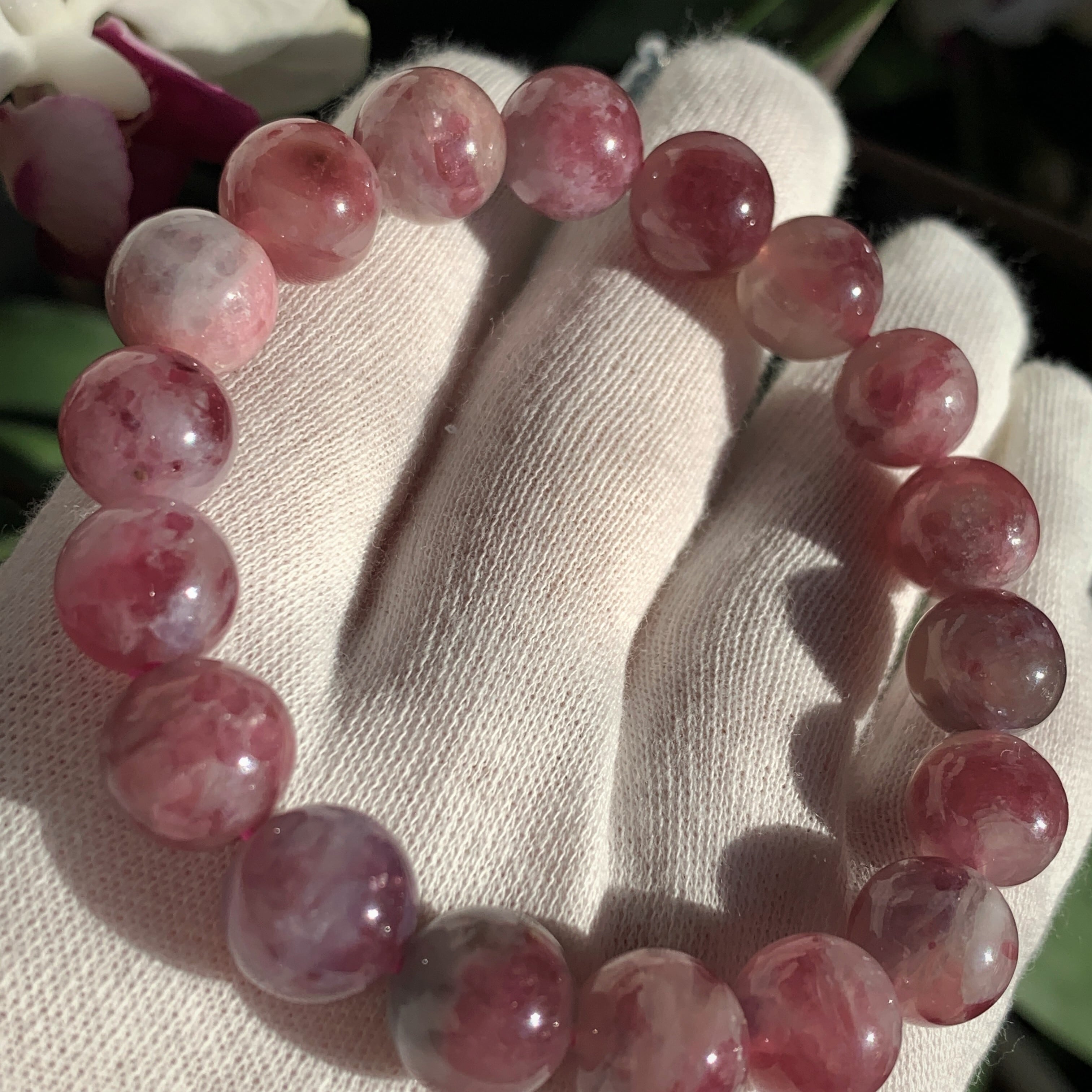 ◇希少石！3種混合石◇ピンクトルマリン&レピドライト シリカ