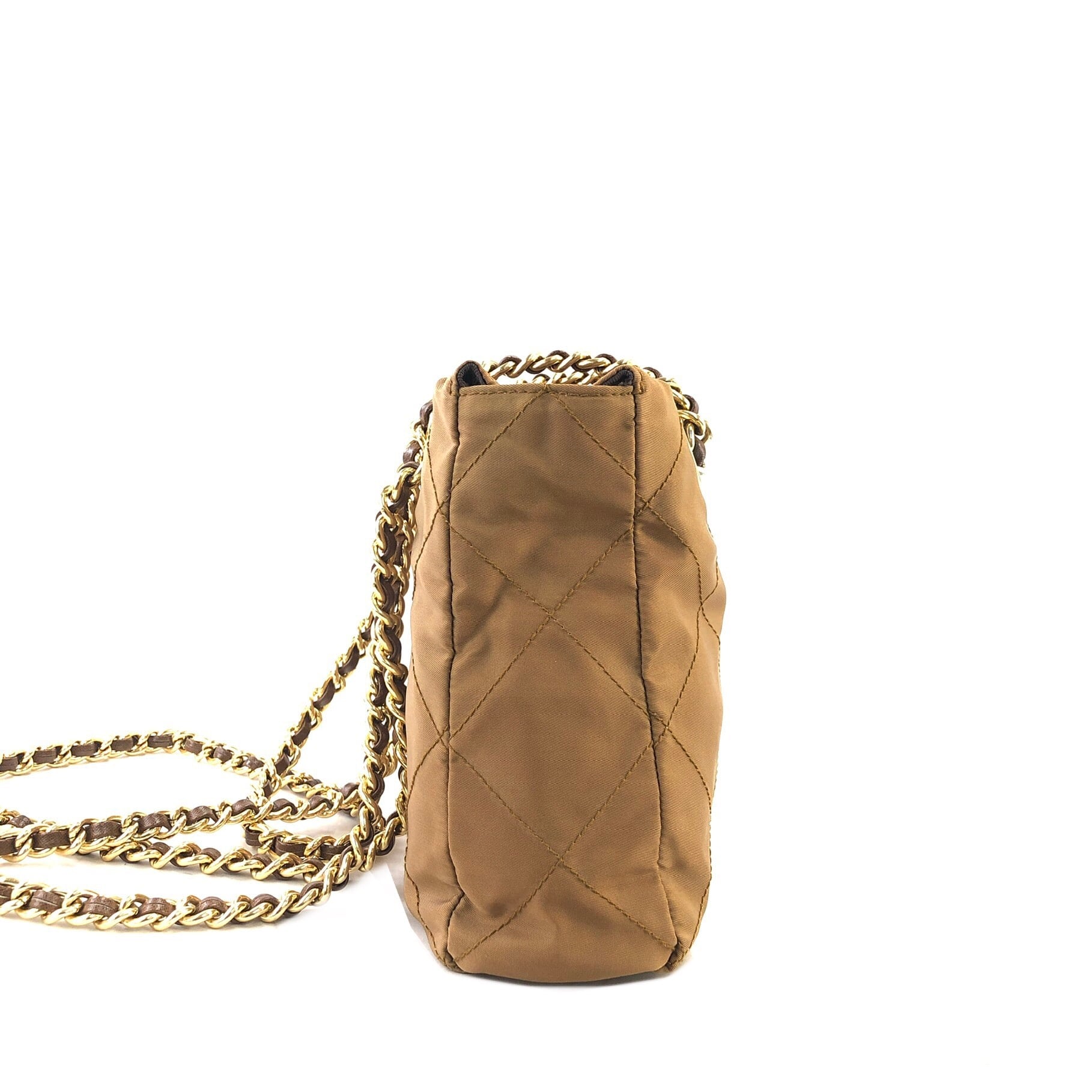 PRADA プラダ キルティング トライアングルロゴ ナイロン チェーン