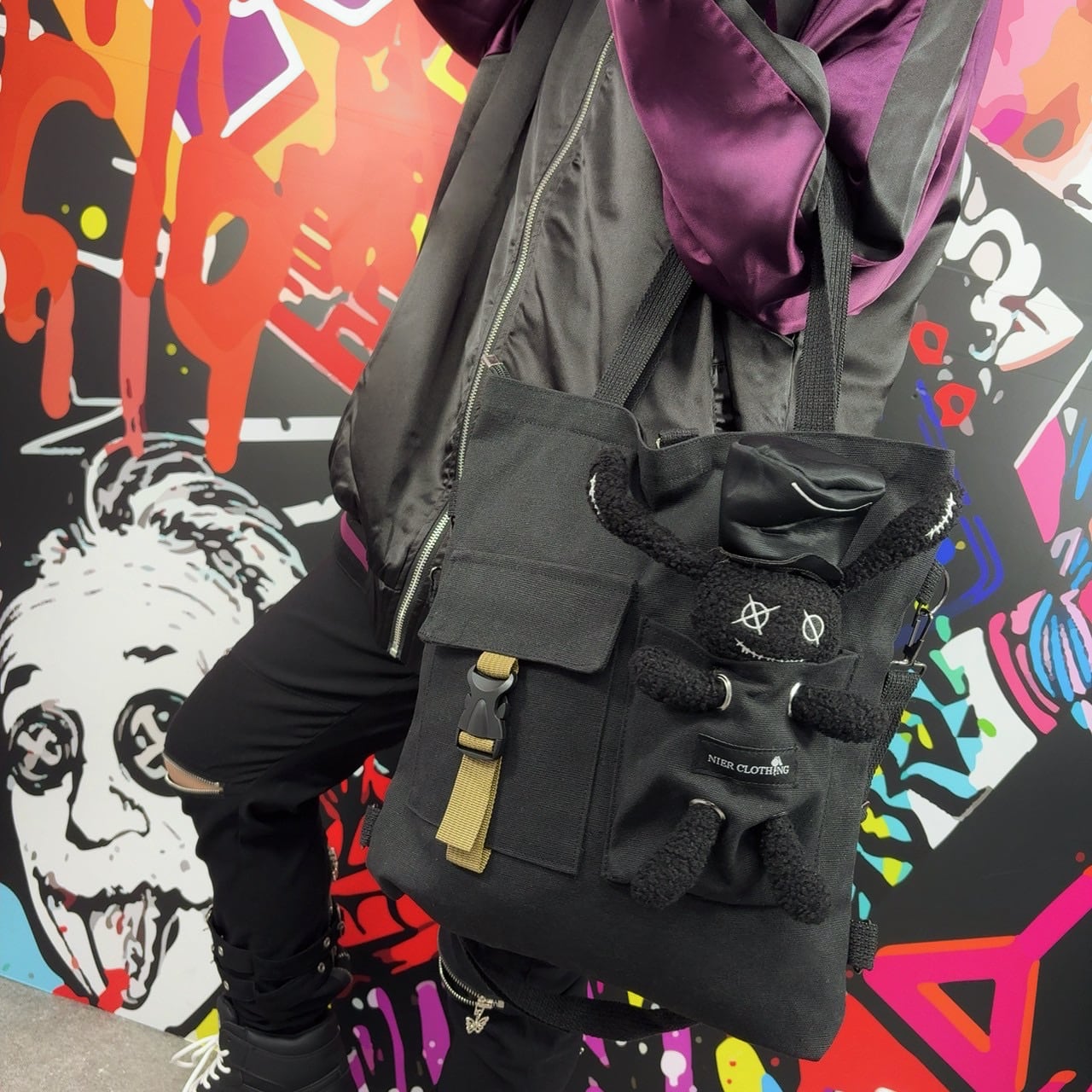 ぬいぐるみ付き3WAY BAG【BLACK NIERちゃん】 | NIER CLOTHING