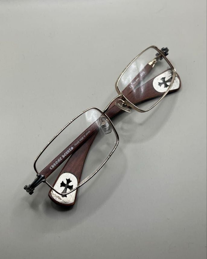 CHROME HEARTS クロムハーツ AXE マホガニーウッド アイウェア 眼鏡