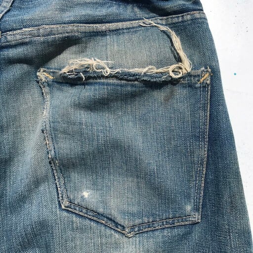 40's UNKNOWN ストアブランド 5ポケットデニム 大戦モデル WW2 月桂樹