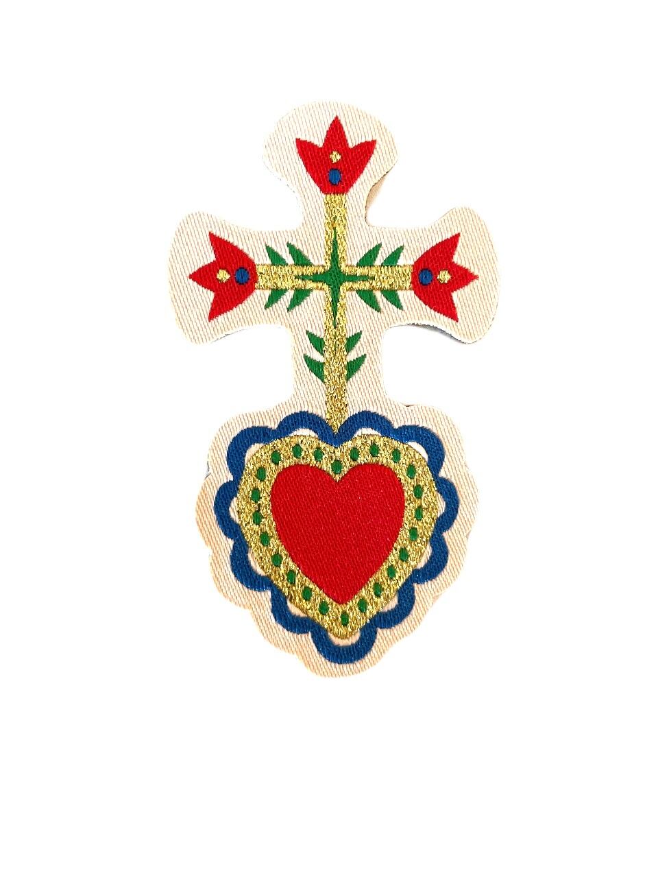 オリジナル】エンブレム風クロス×ハート デザインワッペン | daoruan