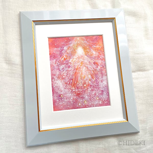 アクリル画作品「 大切な心」、アクリル絵の具の抽象画 | ヒーリング