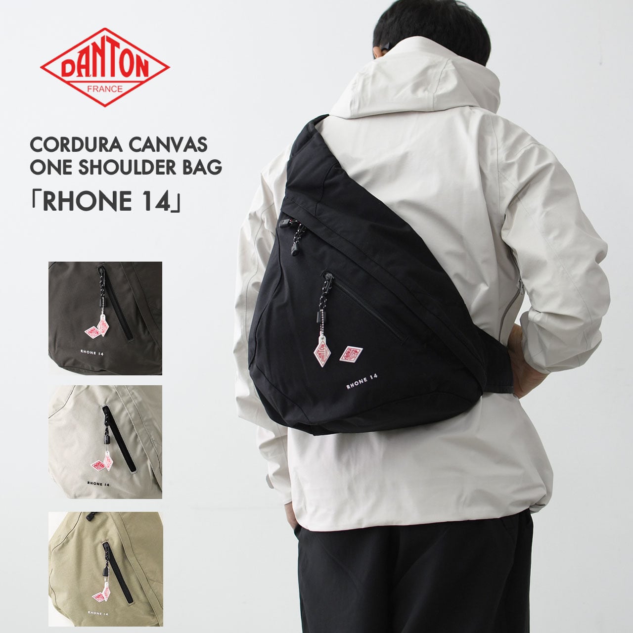 DANTON [ダントン] CORDURA CANVAS ONE SHOULDER BAG「RHONE 14