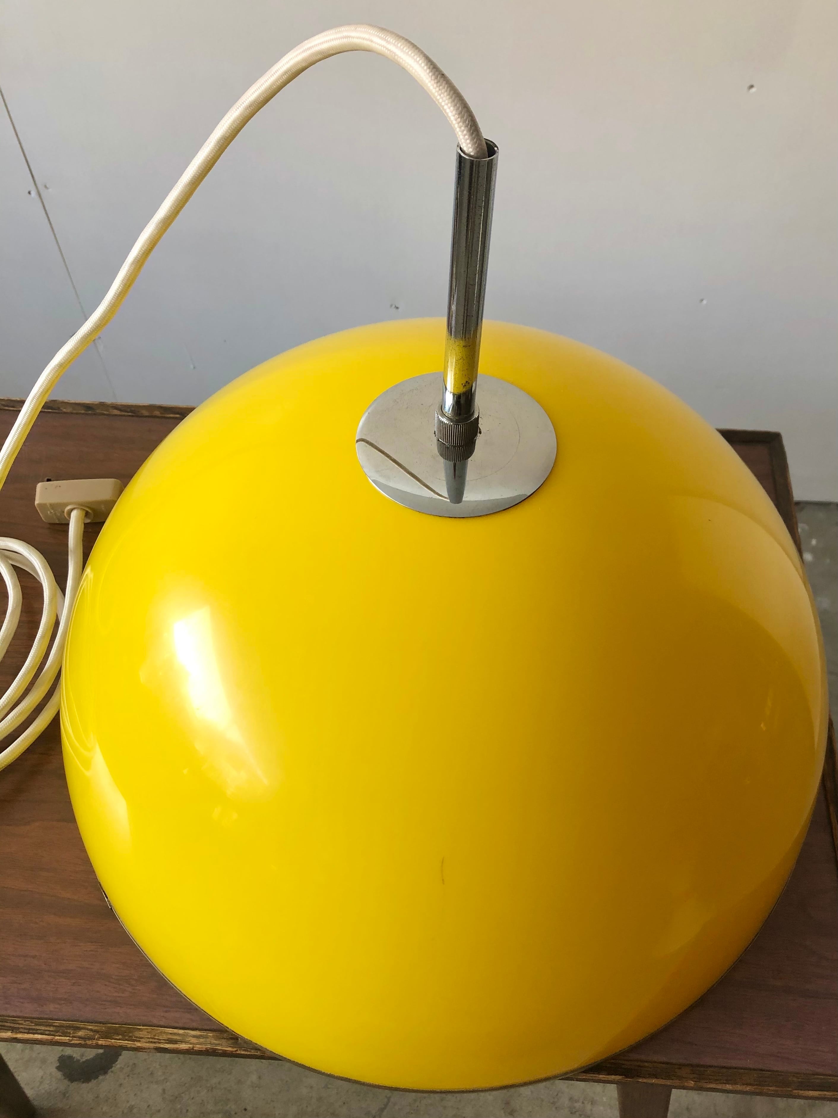 昭和レトロ レトロポップ ペンダントライト 黄色 レトロ照明 吊り下げ