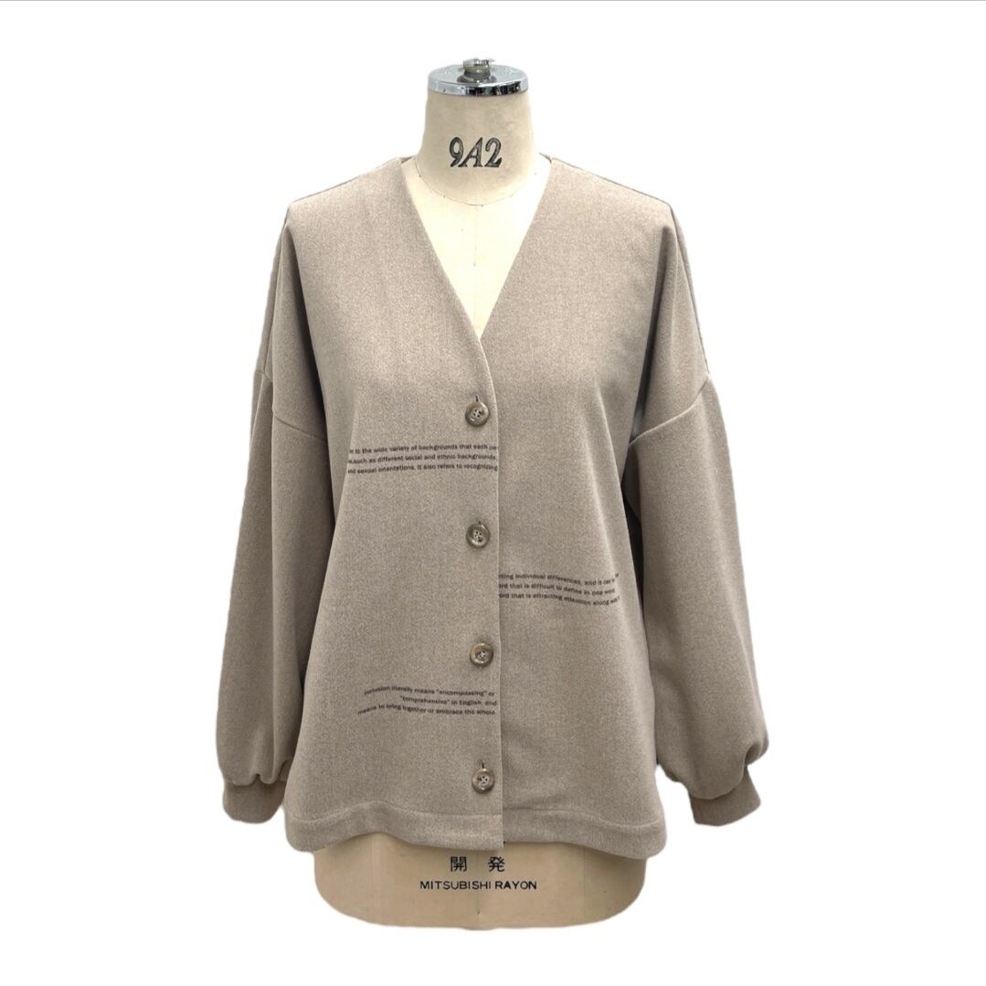 ayane アヤン】エアリーニードルロゴプリントカーディガン | otwostore