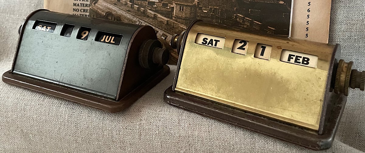 90s USA製 ヴィンテージ万年カレンダー りんご 稀少 木製 90s USA製