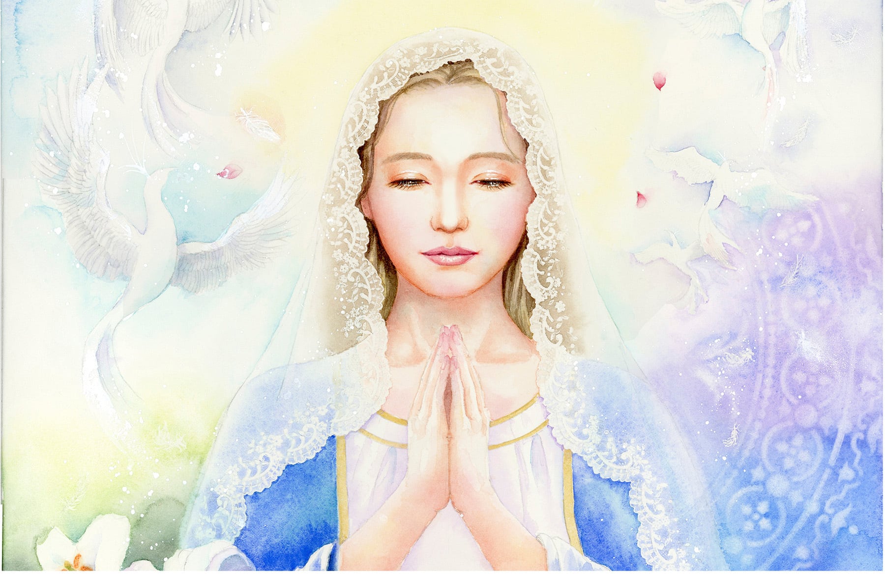 幸せの水彩画 ヒーリングアート