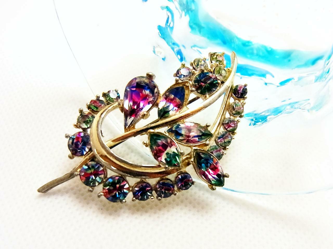 虹色の万華鏡☆ヴィンテージ アイリスガラスのレインボーカラー