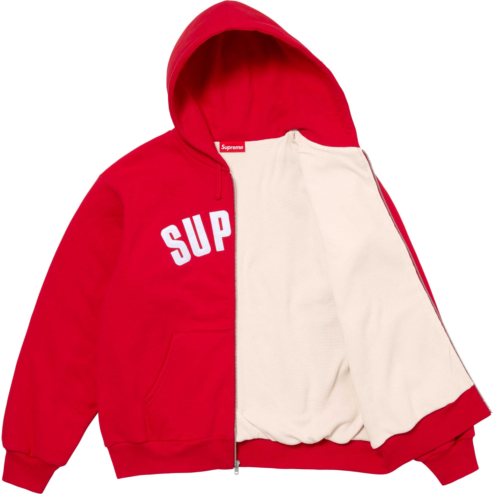 Supreme Arc Thermal Lined Zip Up Hooded Sweatshirt Red – BASEMENT_HK