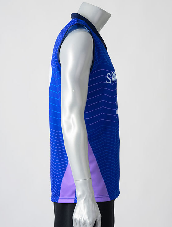 昇華セミオーダーバスケットボールタンクトップF02 青・薄紫