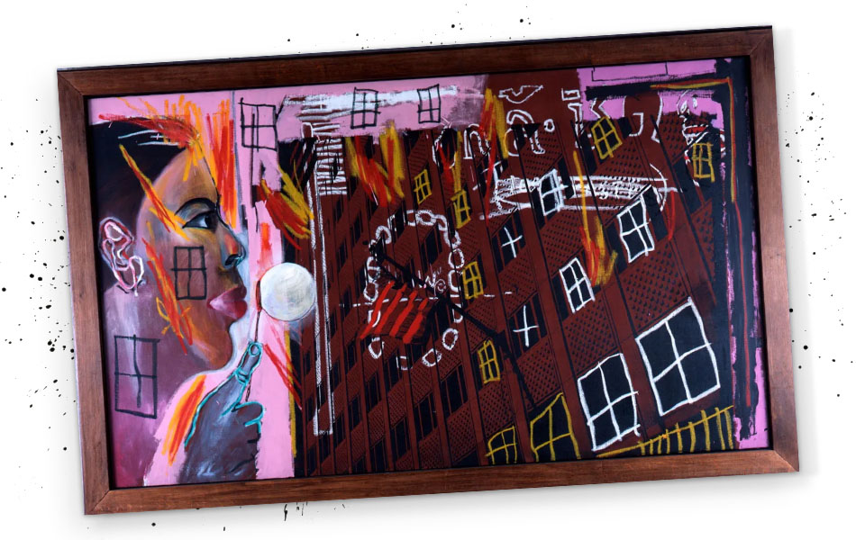 WARHOL BASQUIAT CLEMENTE: obras en cola… Painting from Warhol and