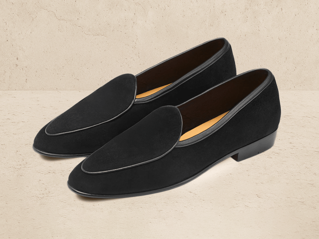 Sagan Classic Loafers in Obsidian Black Asteria Suede – Baudoin