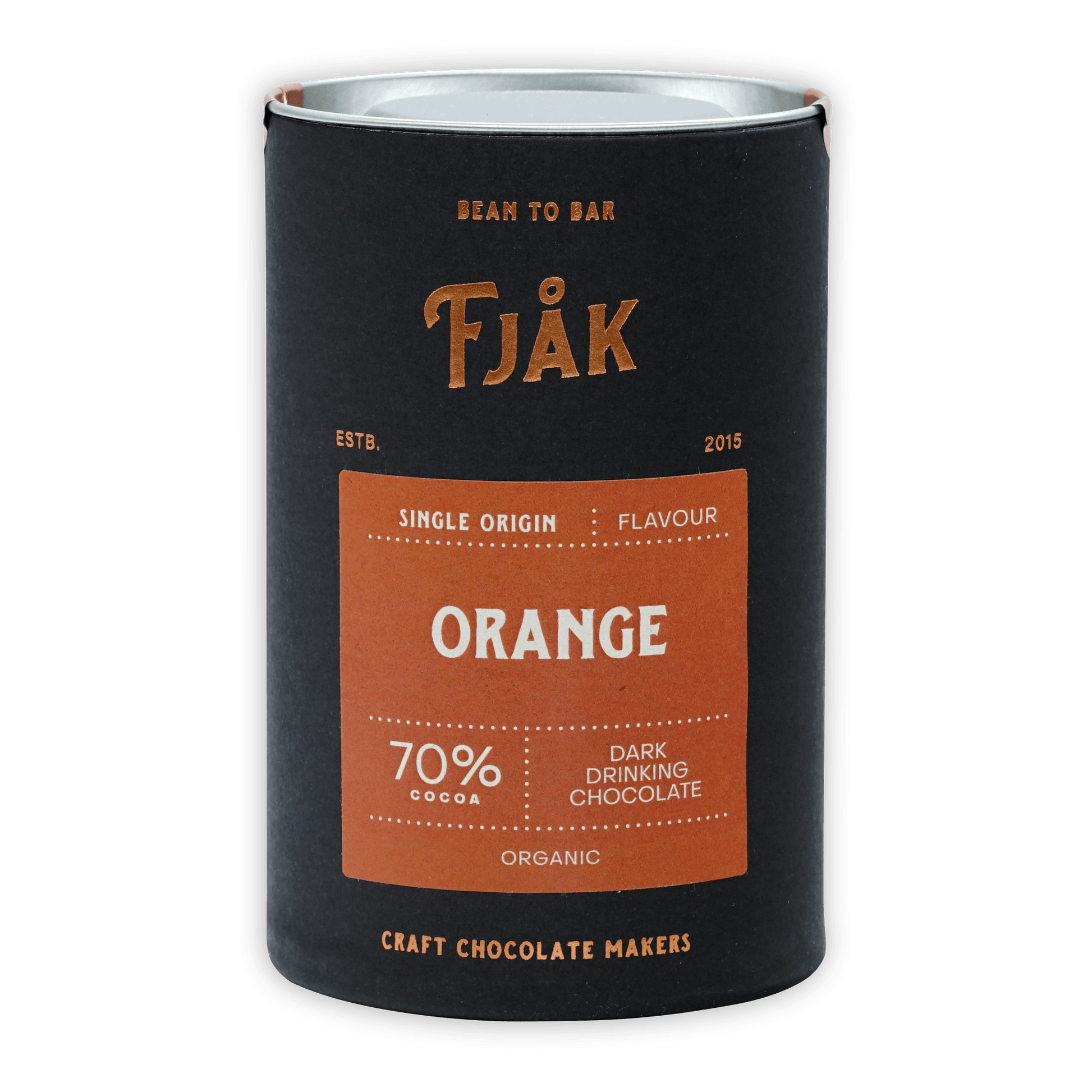 Fjåk Drinking Chocolate Dark Orange 70% – Bar & Cocoa