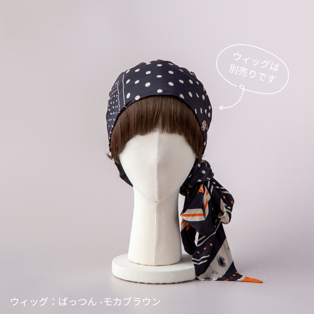 SCARF HAT (M) / Dot Border - Orange – BAREN（バレン）