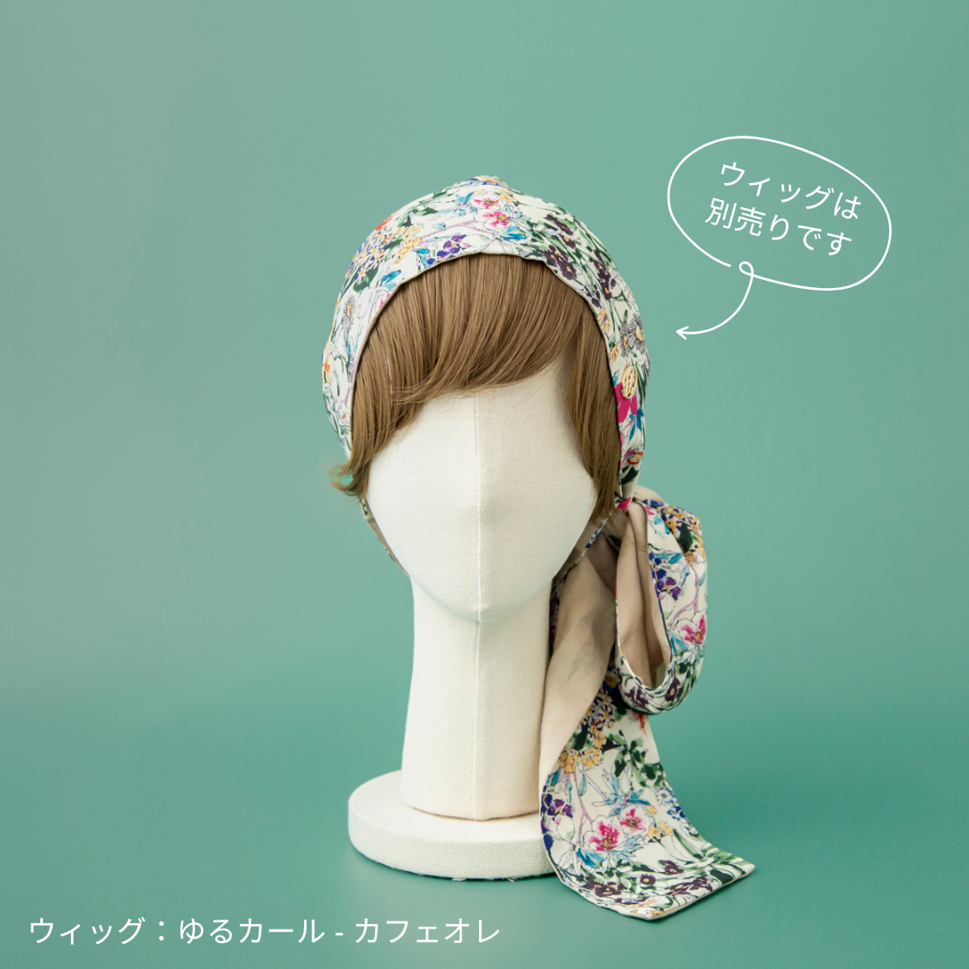 SCARF HAT (M) / FlowerGarden-Beige – BAREN（バレン）