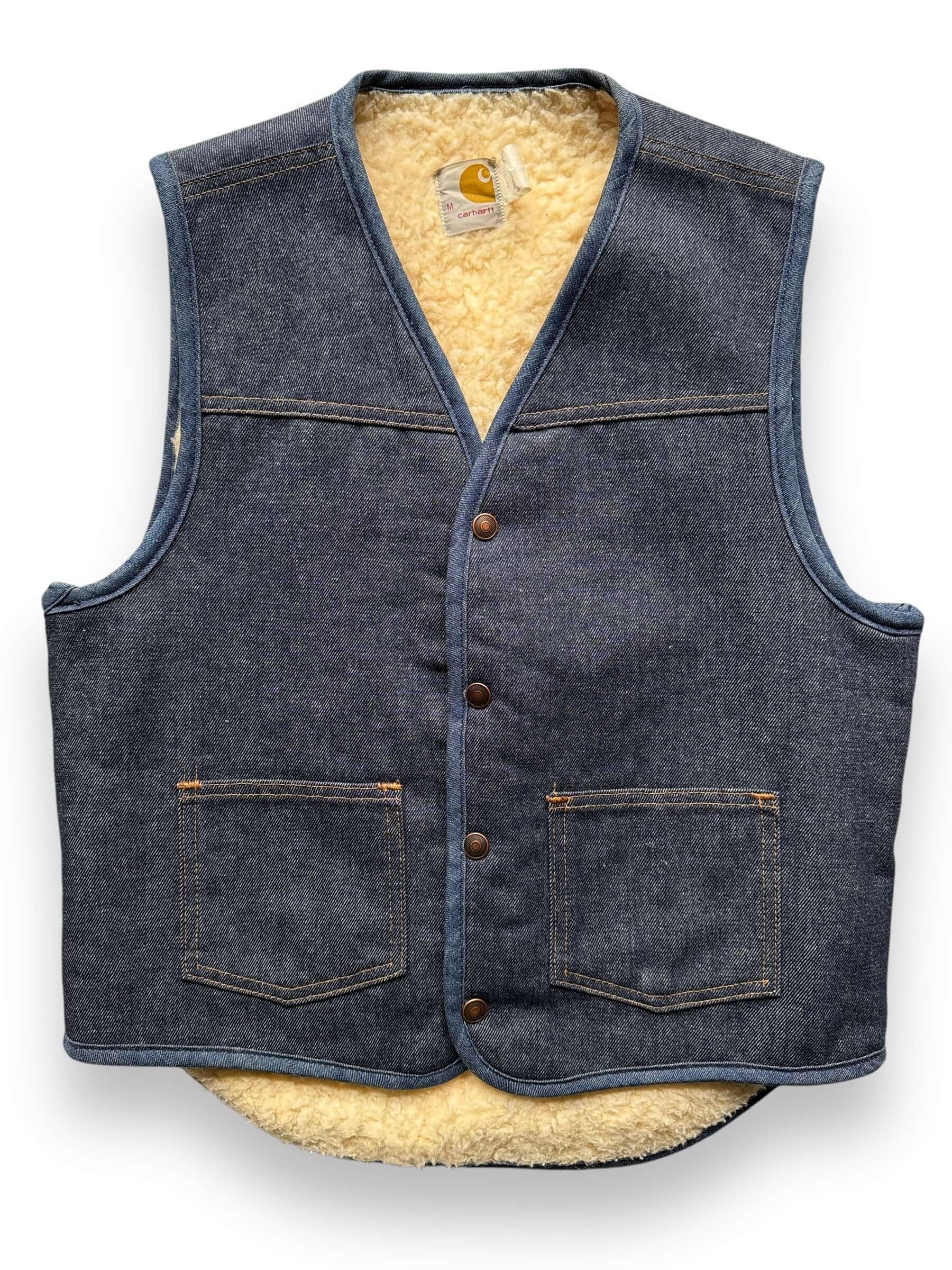 Vintage Carhartt Sherpa Lined Denim Vest SZ M – The Barn Owl