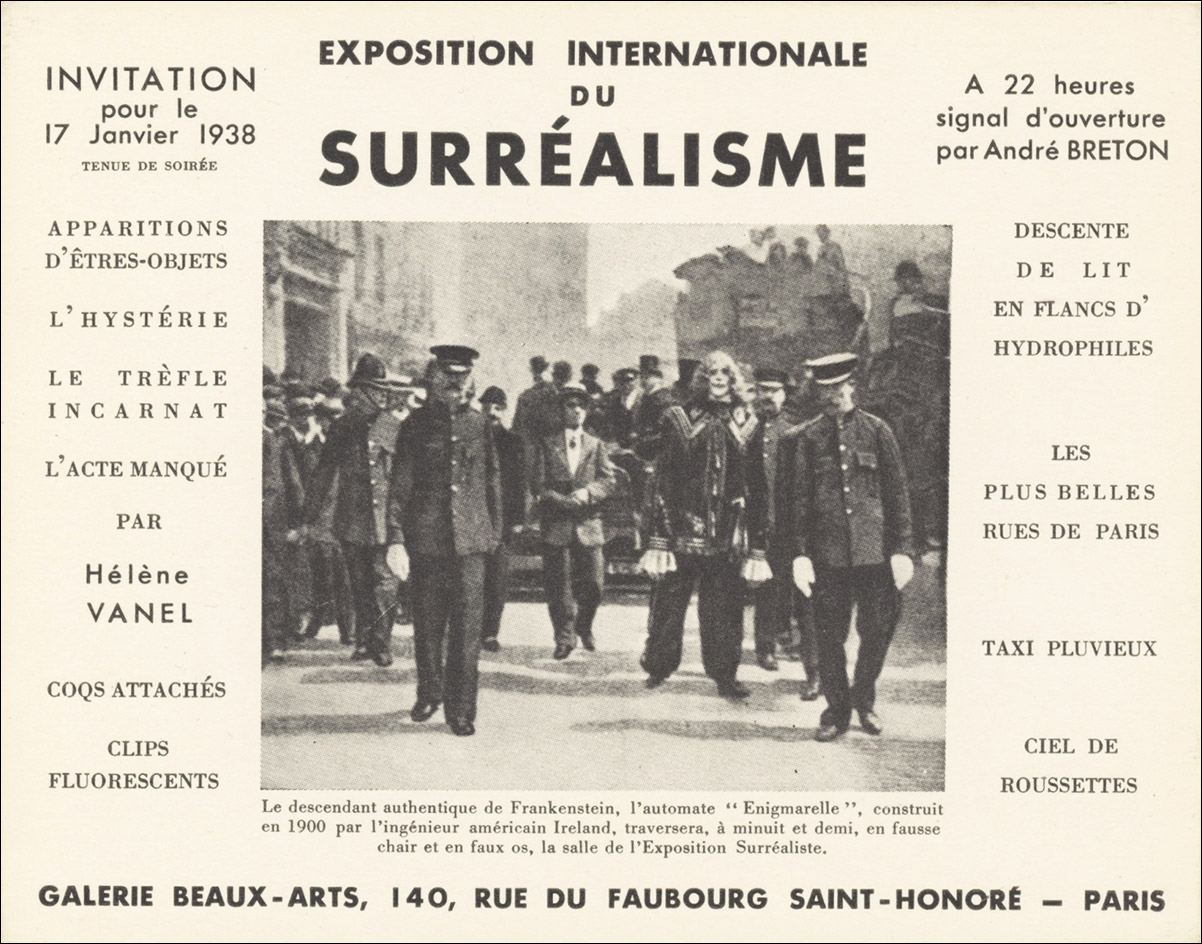 Exposition Internationale du Surréalisme, 1938 – bentpriorities