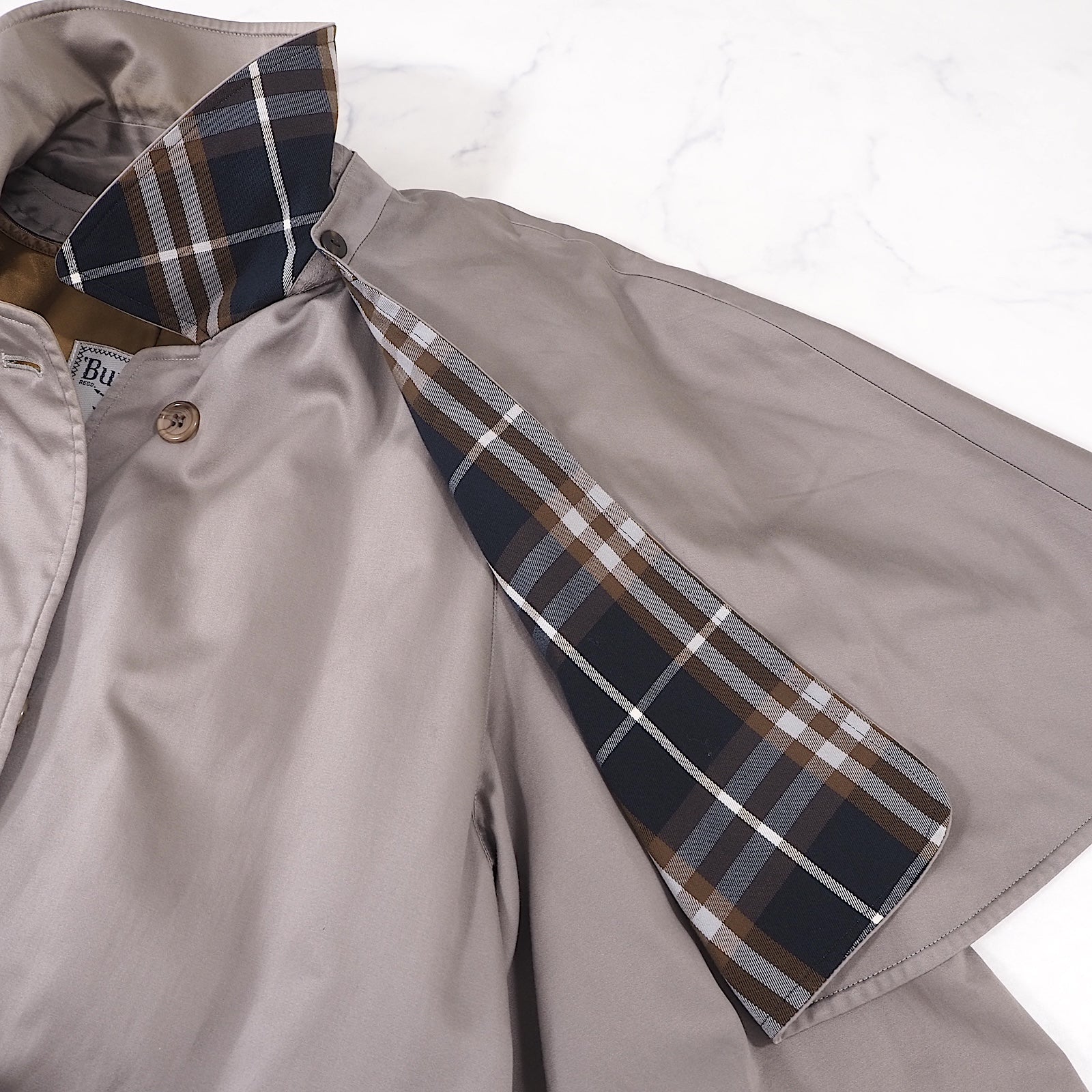 バーバリー Burberrys ライナー付 ケープ コート 11 グレージュ