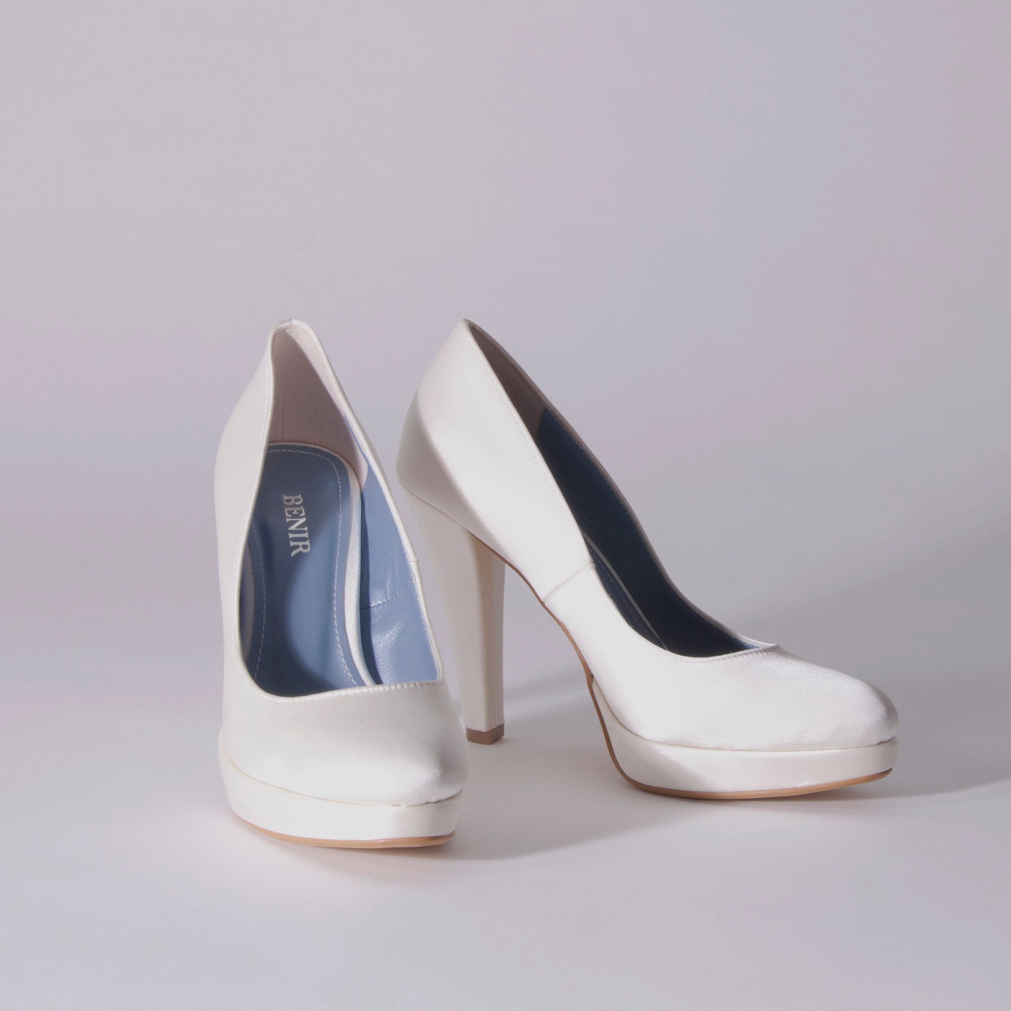 12cm Satin Close Toe / WH – BENIR