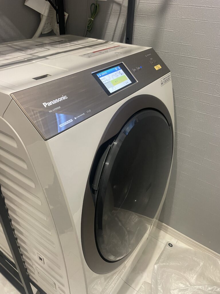 ドラム洗濯機分解清掃:Panasonic NA-VX9900Rドラム槽内部赤カビ汚れ