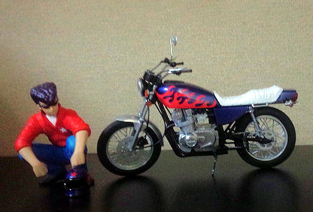 アオシマ 1／12 湘南爆走族 江口洋助 GS400改 人形付き