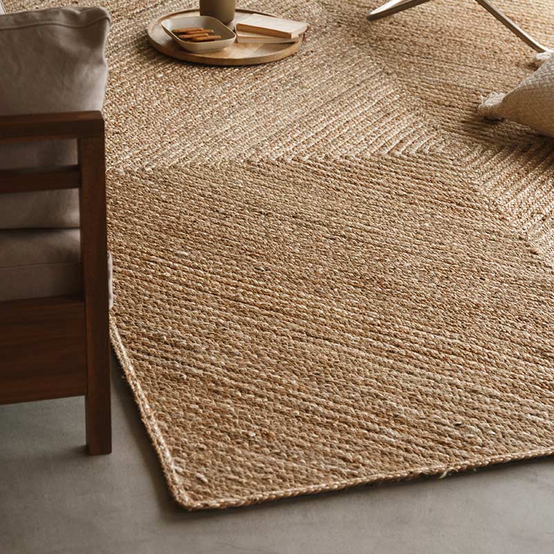 天然素材のジュートラグ シンプル ナチュラル [N uzu（うず） / GR102