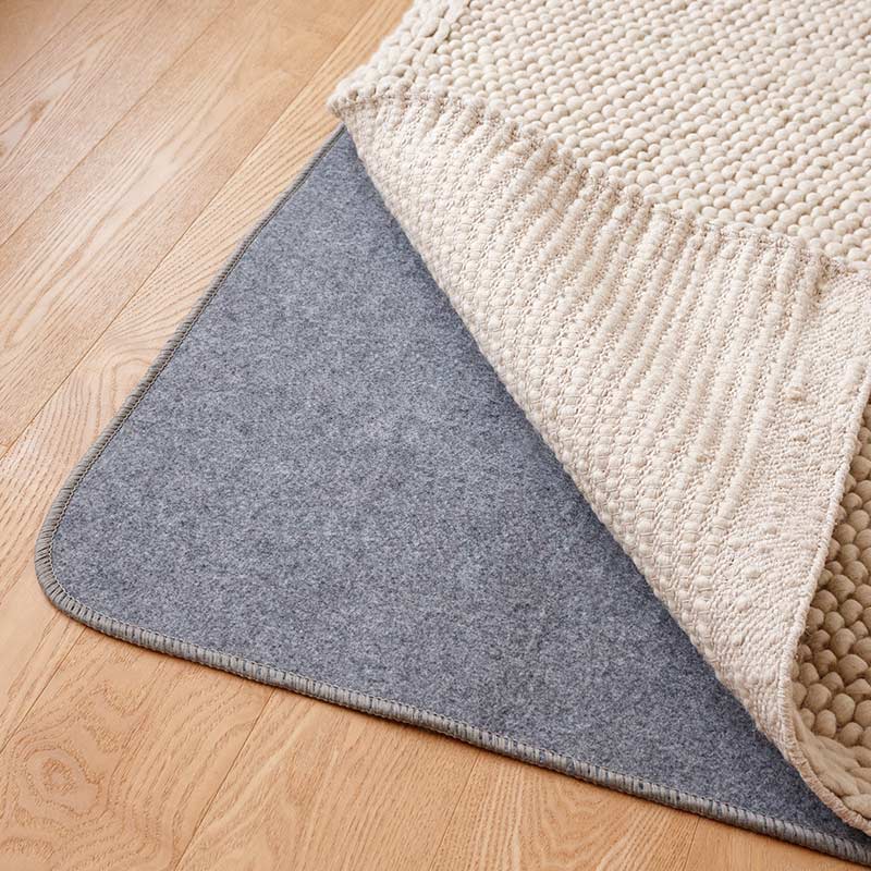 天然素材の北欧風厚手ウールラグ [ホワイトグレー] / WW51 | ボー