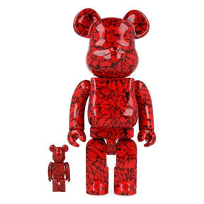 400 & 100 Bearbrick set - Unique Mr. Scarlet design by Shun Sudo