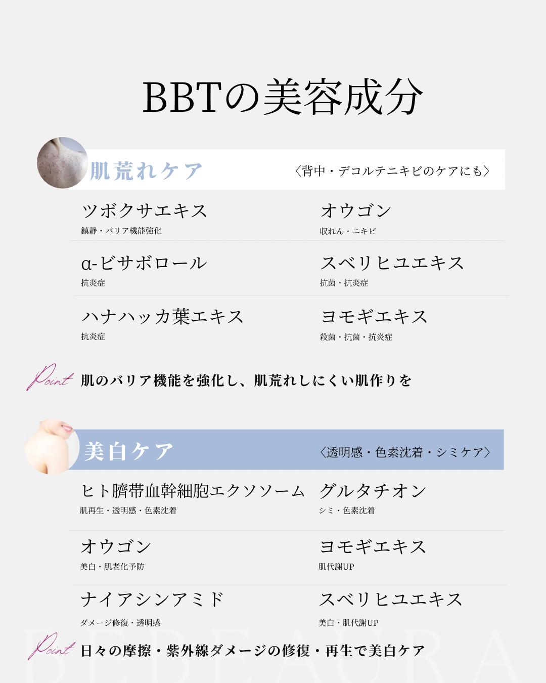 美白ボディトリートメント